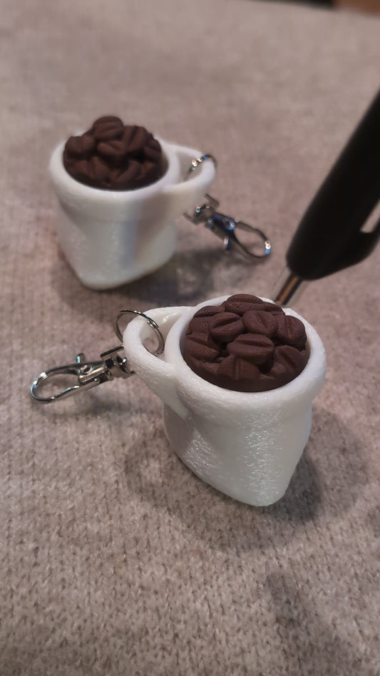 Click the Beans (Bag of Coffee) Clicker Keychain