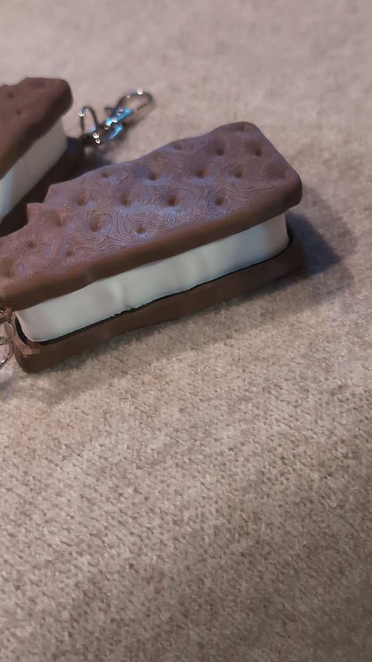 Ice Cream Sandwich Clicker Keychain