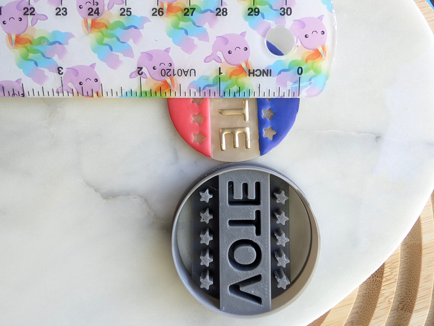 Traditional Vote Button Sharp Clay Cutter