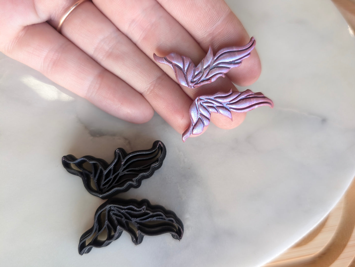 Small Fairy Whimsy Wings - Embossed Detailed Sharp Clay Cutters