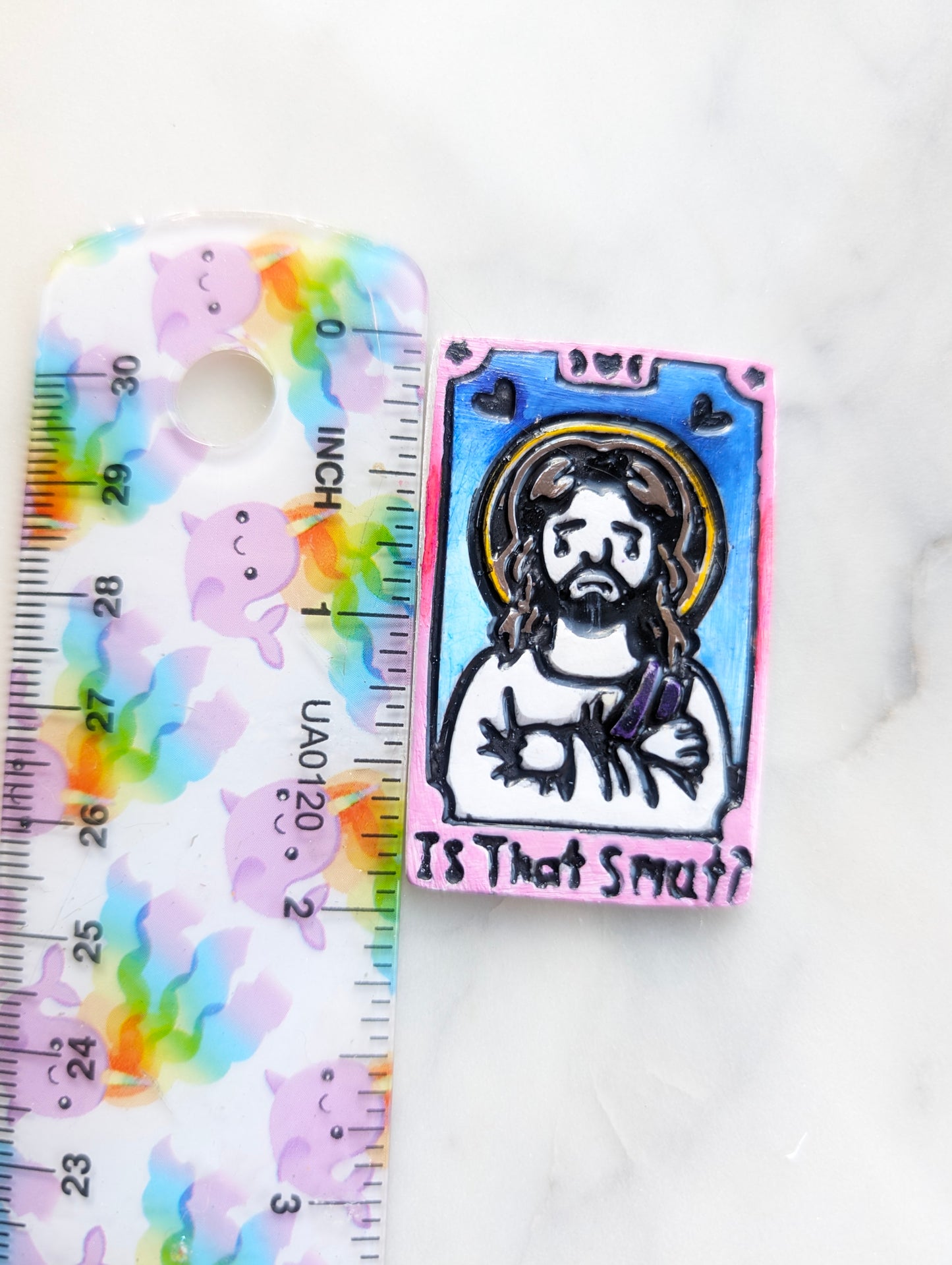 Earring Card of Jesus "Is That Smut" Sharp Clay Cutter