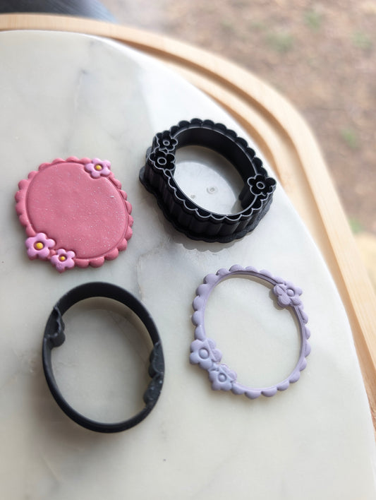 Strawberry Flower Frame Sharp Clay Cutter