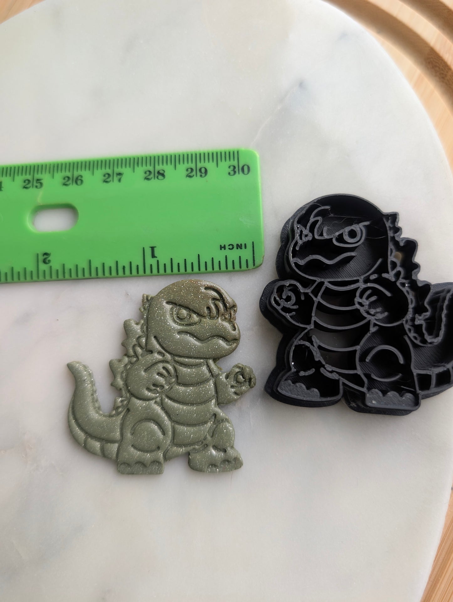 Kaiju Godzilla Standing Neutral Embossed Sharp Cutter for Clay and More