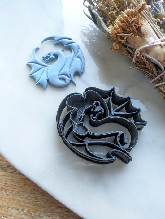 Serpent Dragon with Wavy Wings Sharp Clay Cutter