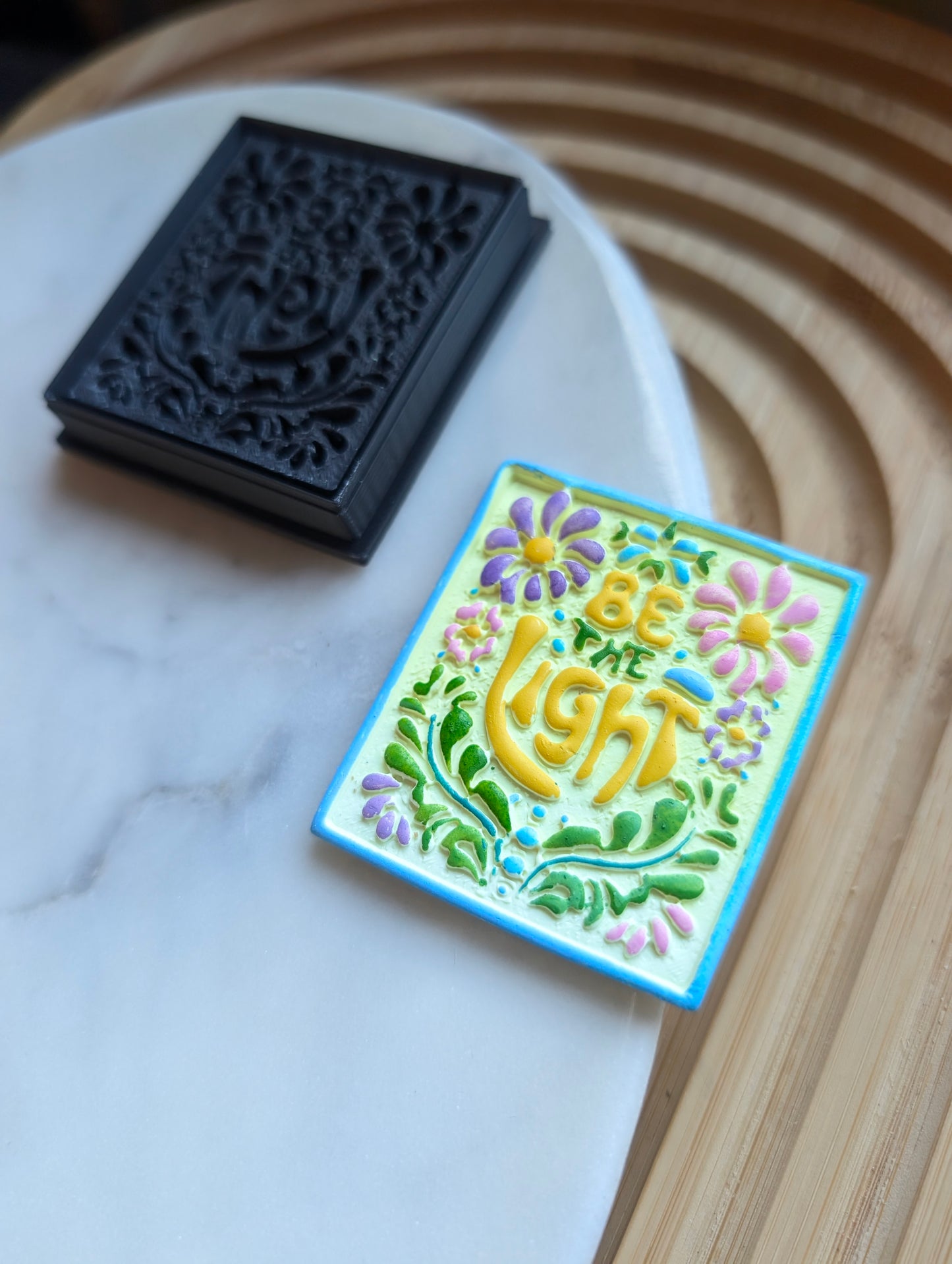 Be The Light Stylized Text Embossed Sharp Clay Cutter