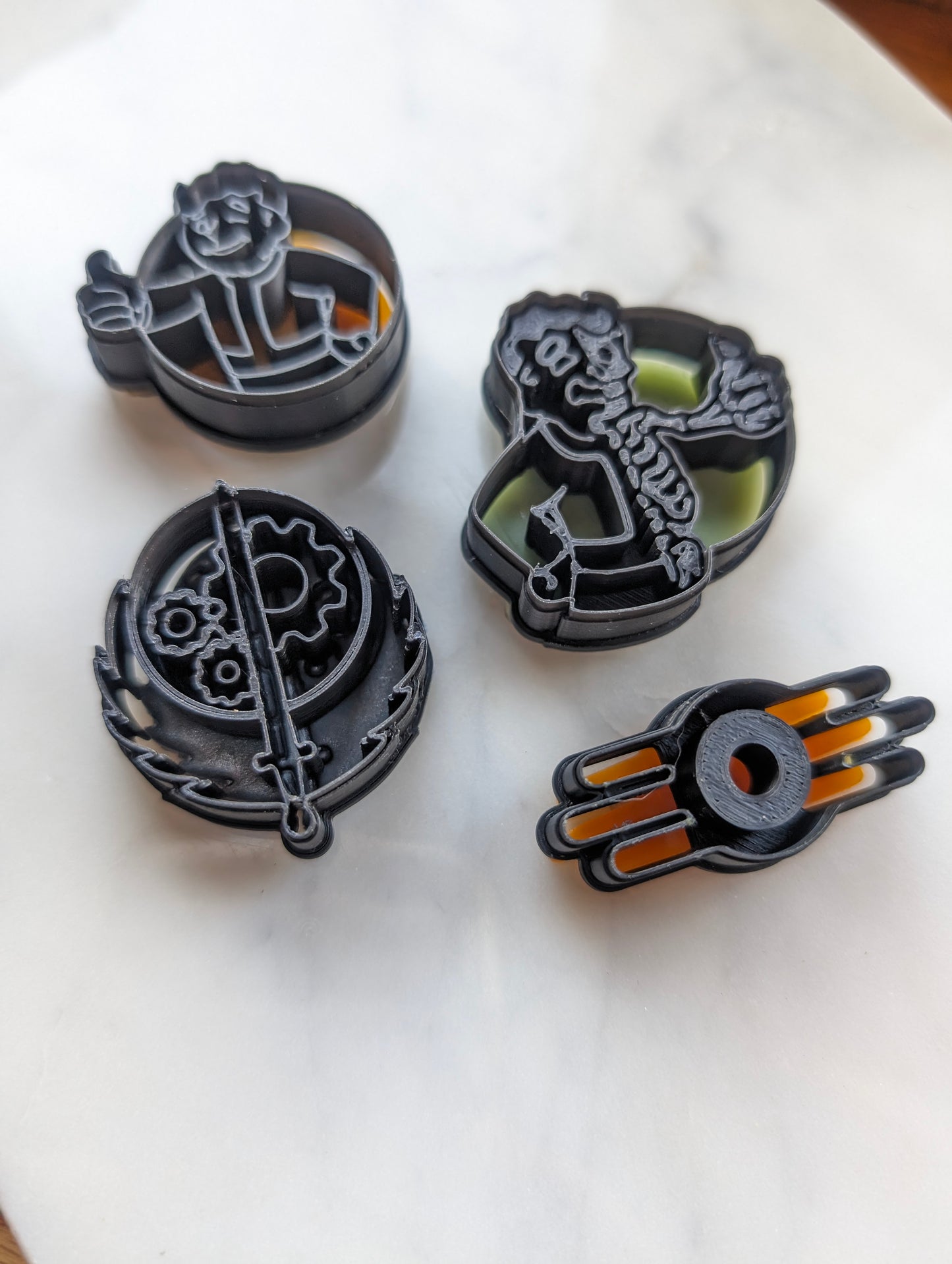 Set of 4 Fallout Shelter Themed Atomic Sharp Clay Cutters