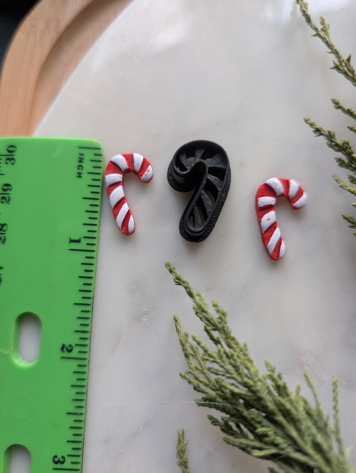 Candy Cane Mini - Embossed Sharp Clay Cutter