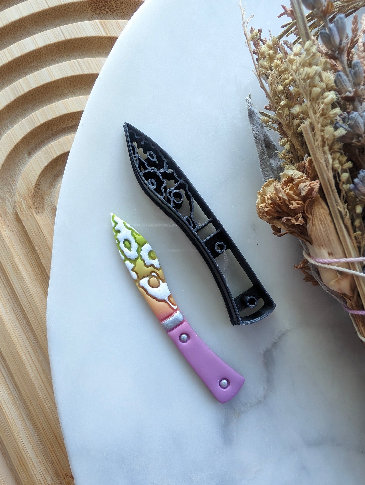 Daisy Pattern Floral Knife Sharp Clay Cutter