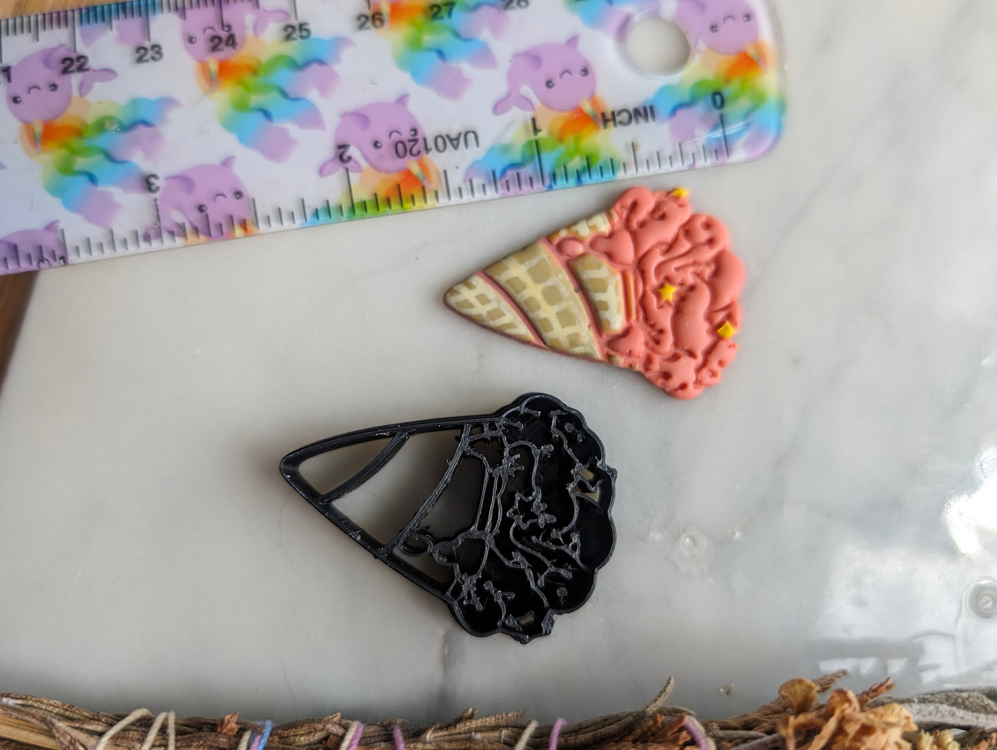 Brain Ice Cream Cone Sharp Clay Cutter