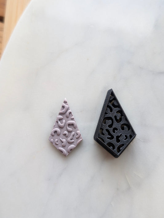 Leopard Print Diamond Sharp Clay Cutter