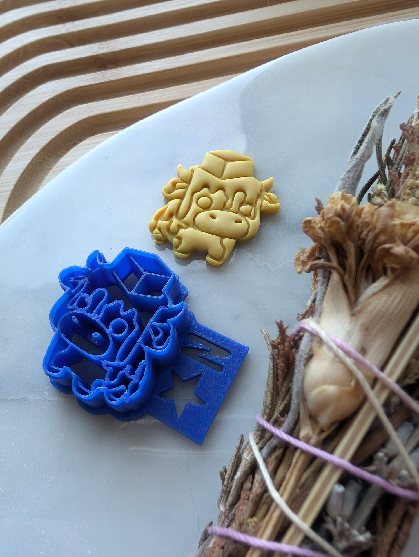 Chibi Small Cow with Butter on Head Sharp Clay Cutter