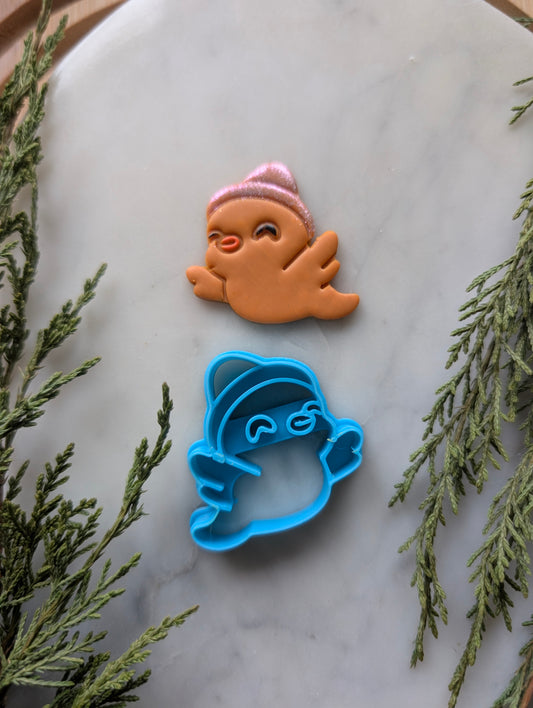 Cute Flying Bird -  Sharp Embossed Earring Clay Cutter
