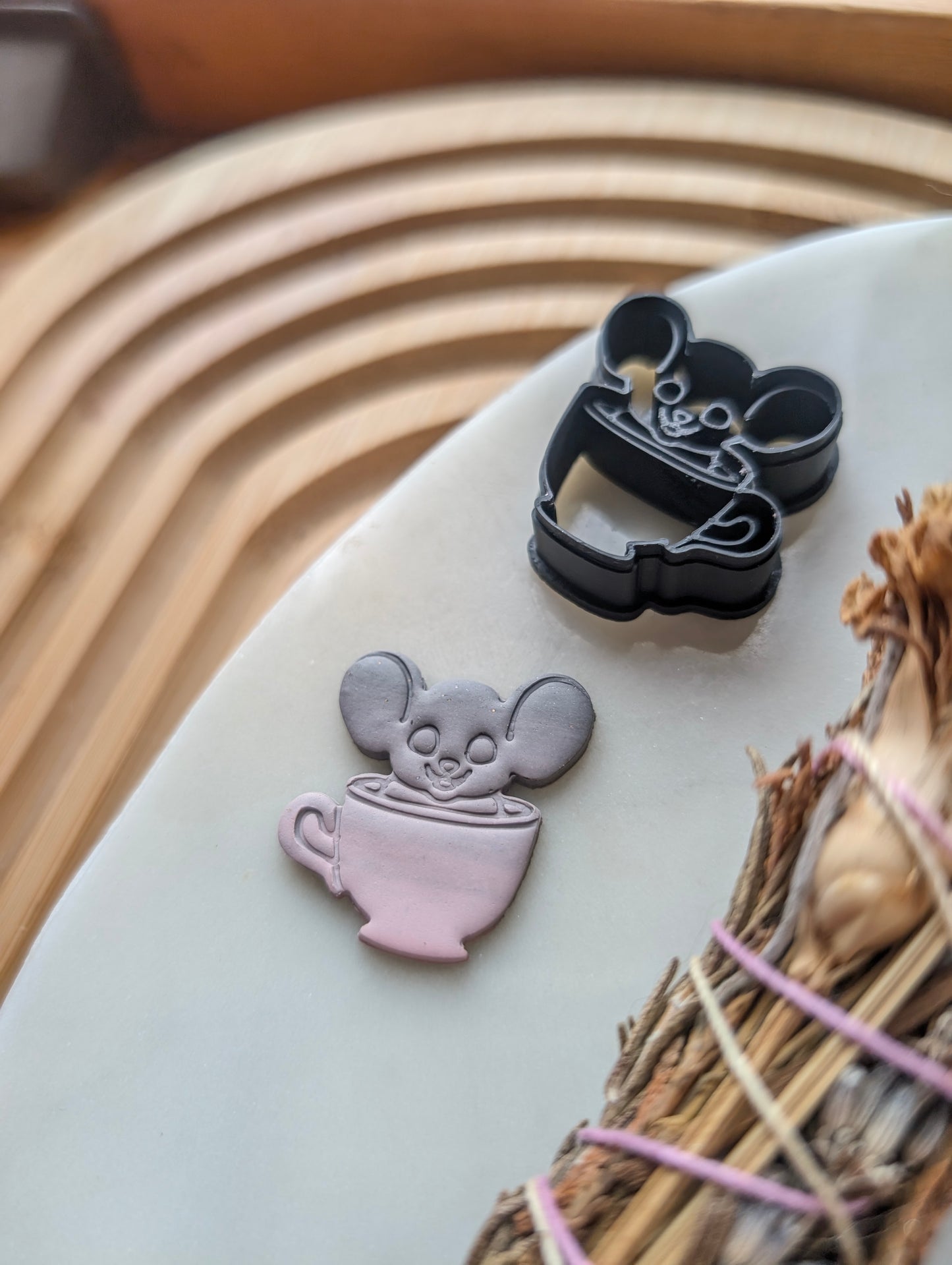 MINI Mouse in a Teacup Sharp Clay Cutter