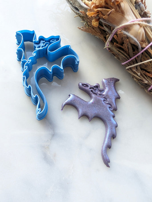 Leaping Flying Dragon Embossed Sharp Clay Cutter
