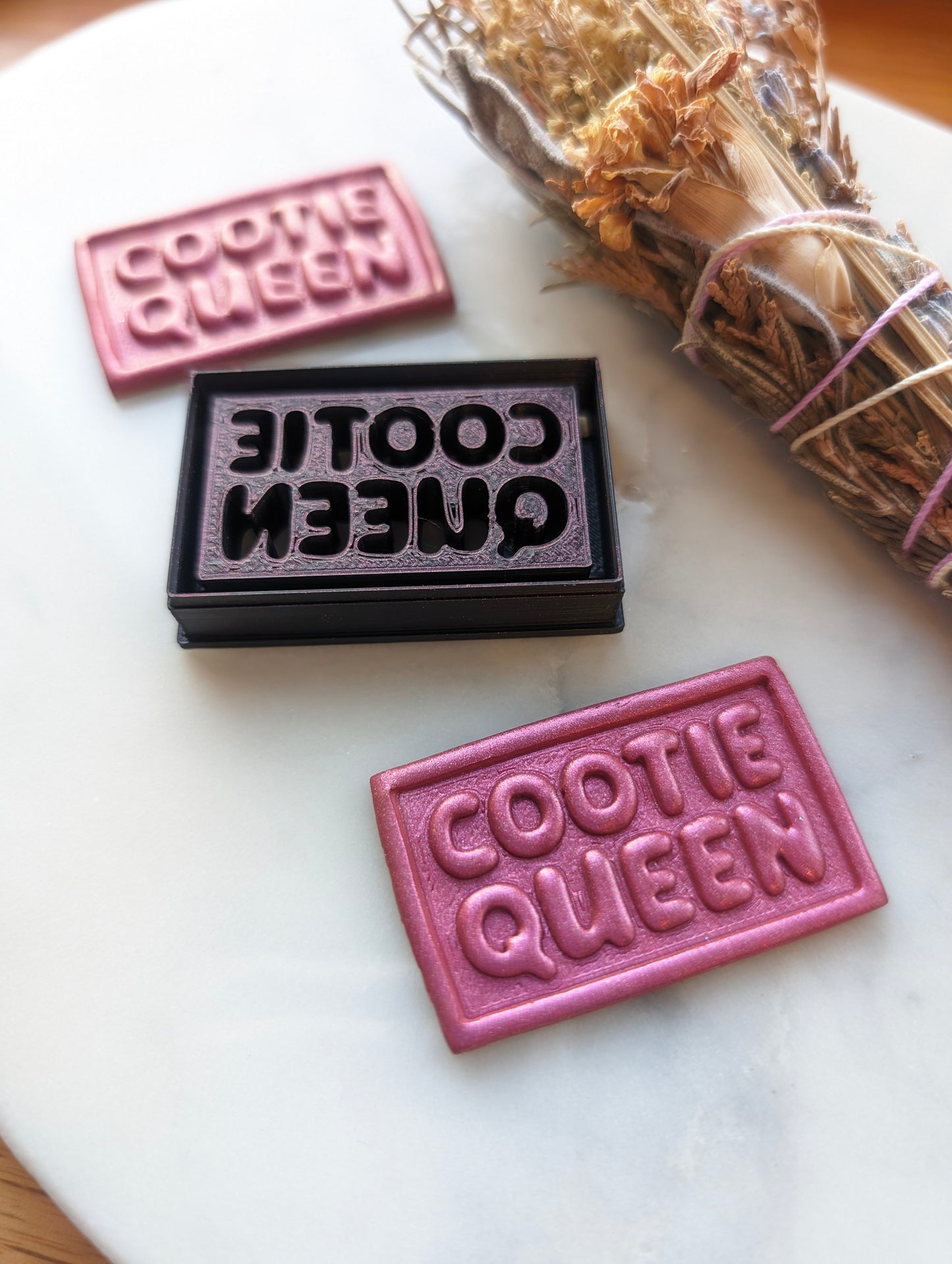 Cootie Queen Embossed Sharp Clay Cutter