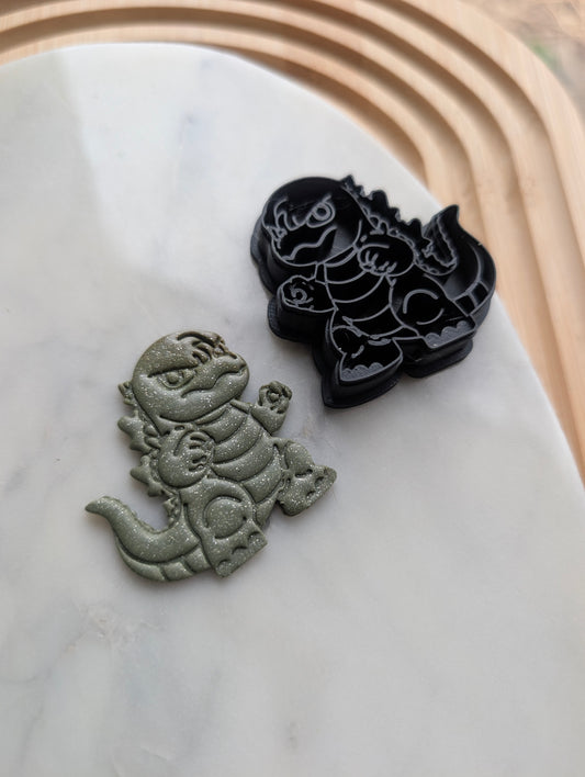 Kaiju Godzilla Standing Neutral Embossed Sharp Cutter for Clay and More