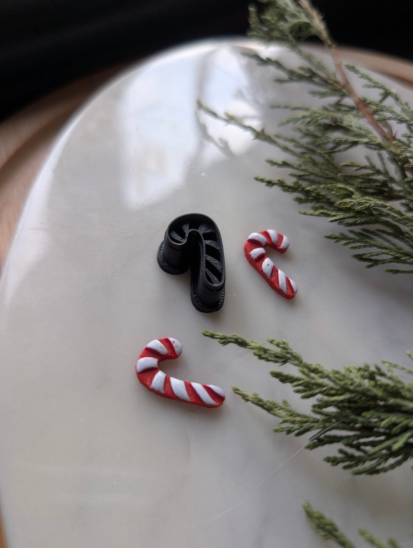 Candy Cane Mini - Embossed Sharp Clay Cutter