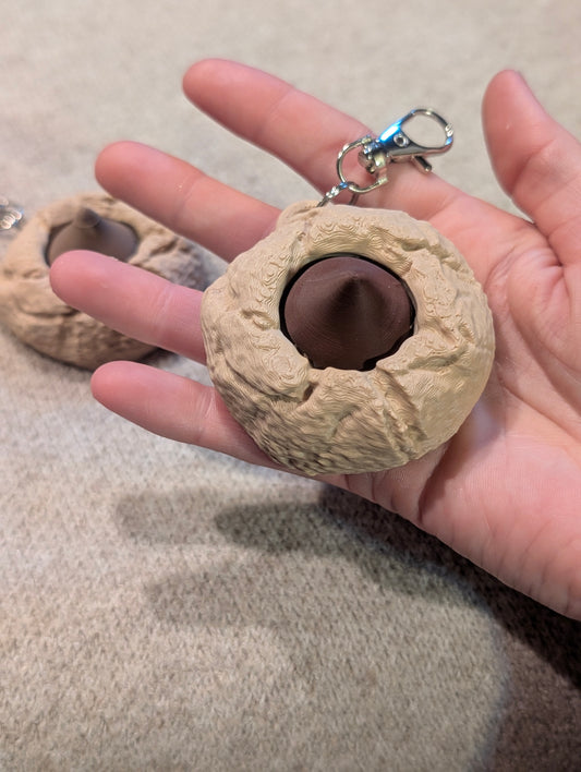 Peanut Butter Blossom with Clicker Kiss Keychain