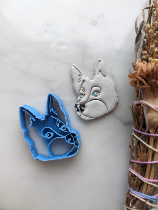 Pointy Eared Dog Head Sharp Clay Cutter
