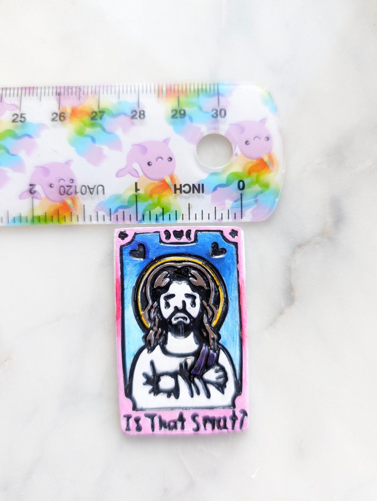 Earring Card of Jesus "Is That Smut" Sharp Clay Cutter