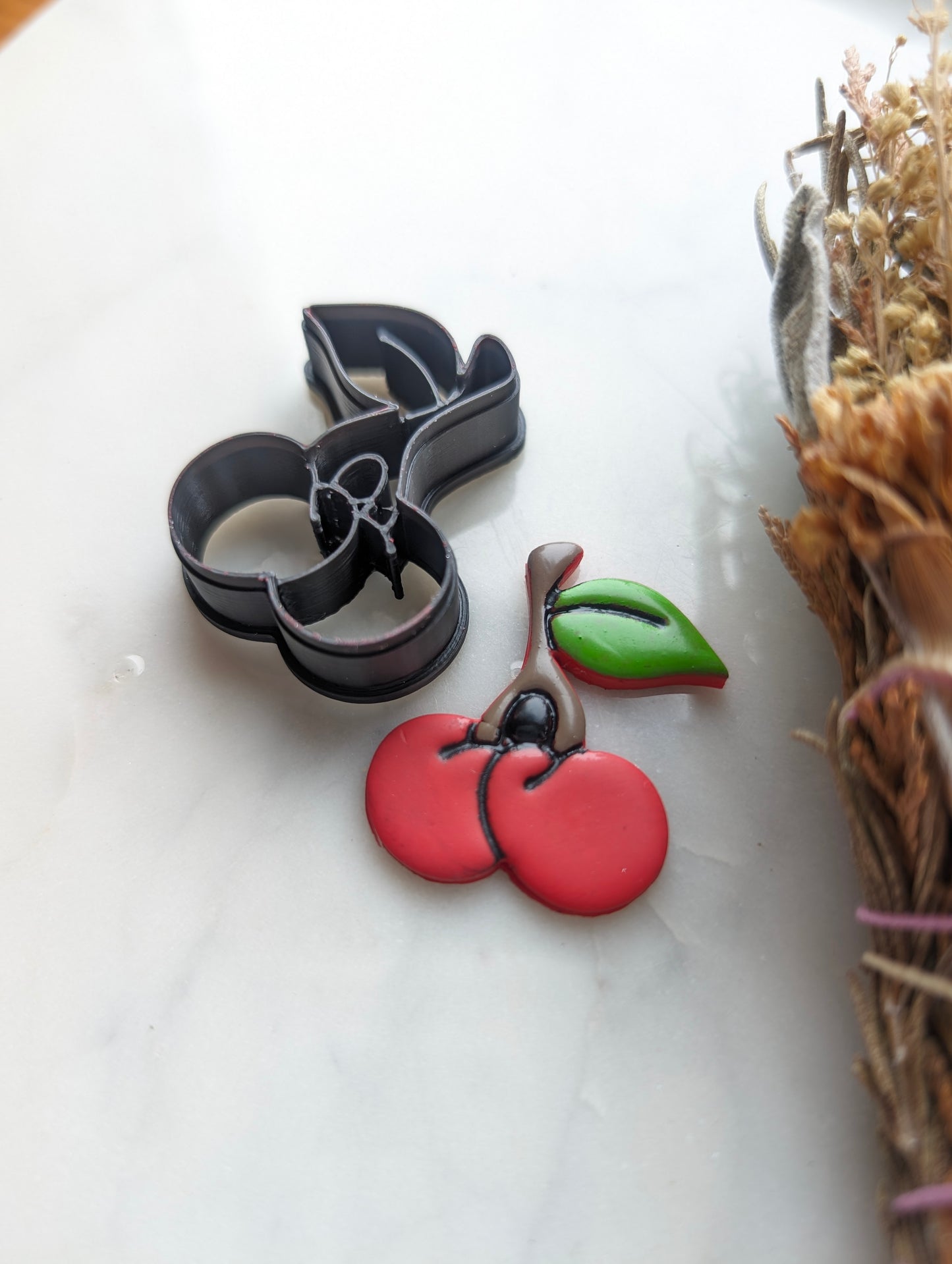 Basic Cute Cherries Sharp Clay Cutter