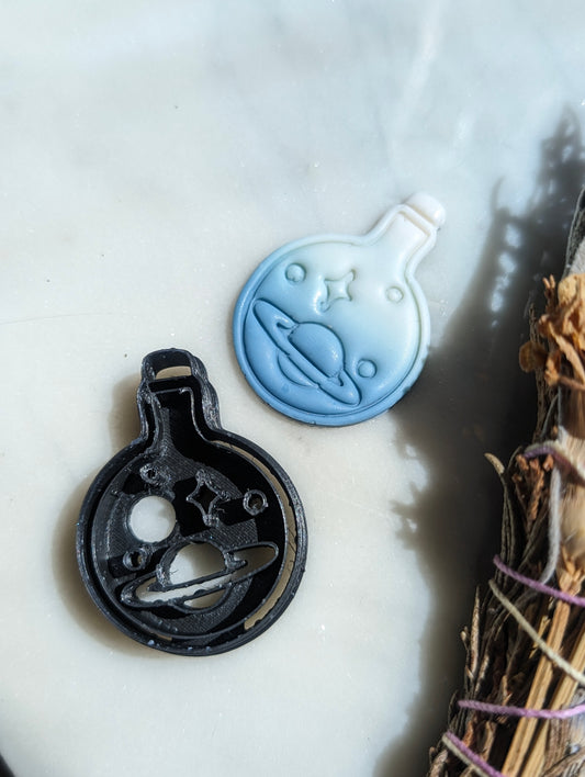 Galaxy in a Potion Bottle Silhouette Sharp Clay Cutter