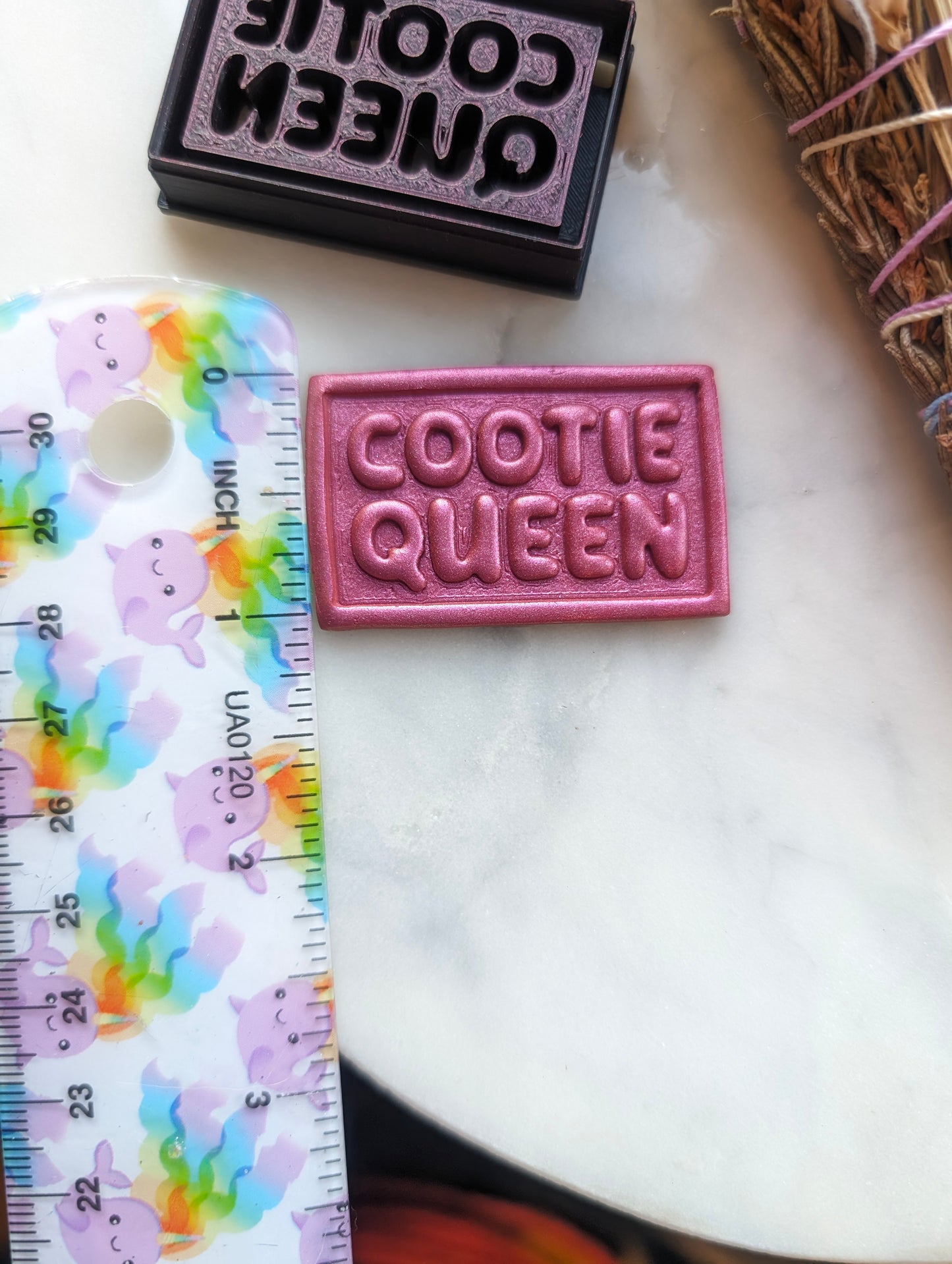 Cootie Queen Embossed Sharp Clay Cutter