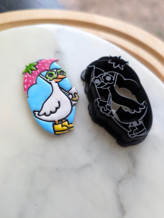 Goose Holding an Umbrella Sharp Clay Cutter