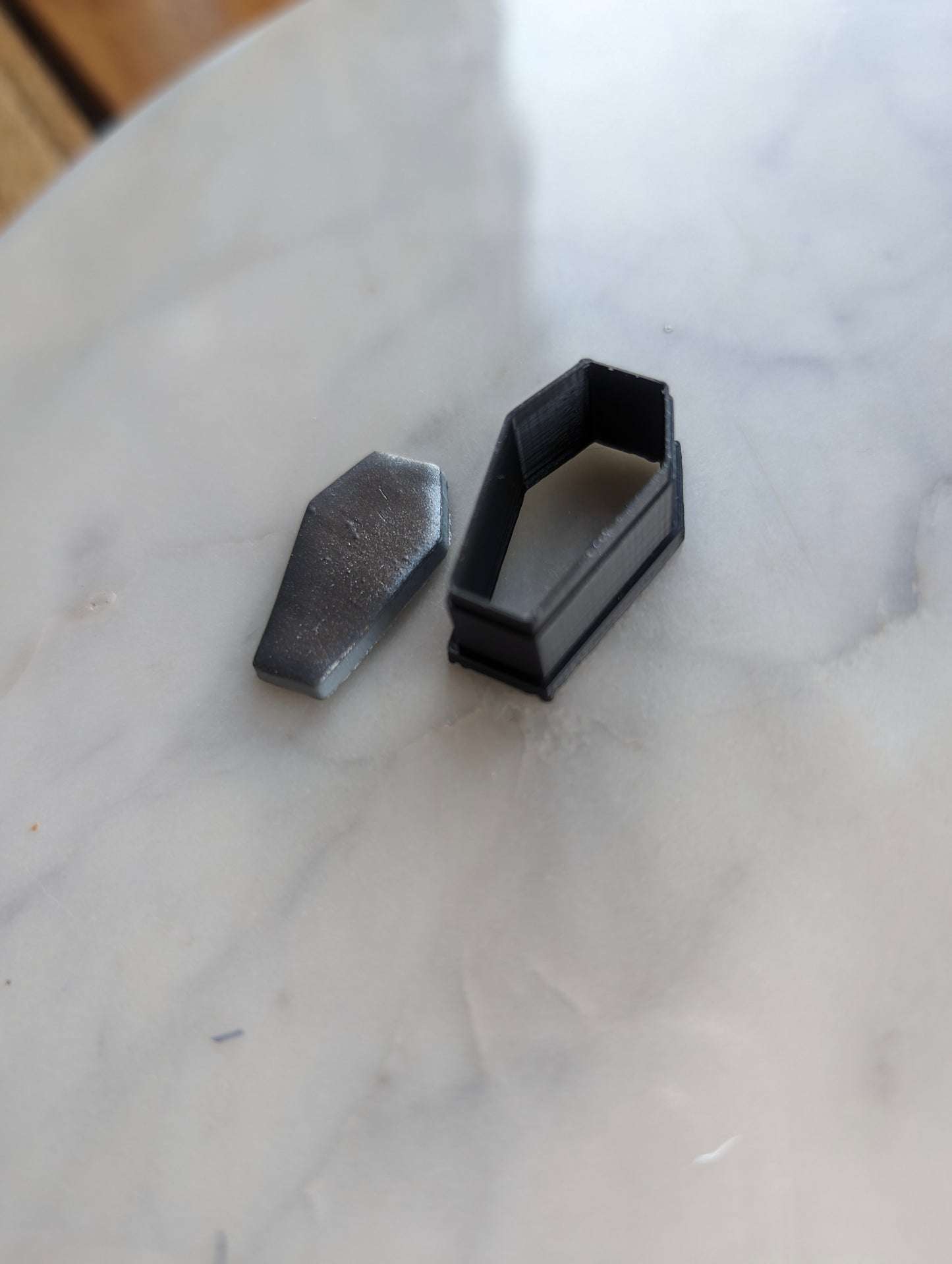 Small Simple Coffin Earring Sharp Clay Cutter