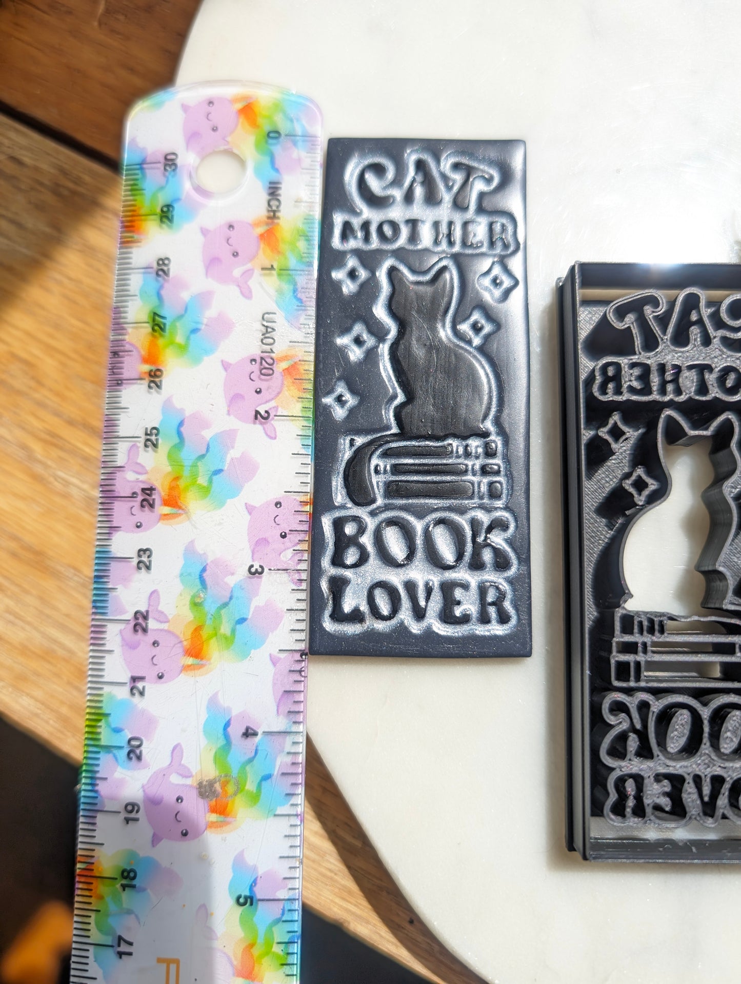 Cat Mother Book Lover Bookmark Sharp Clay Cutter