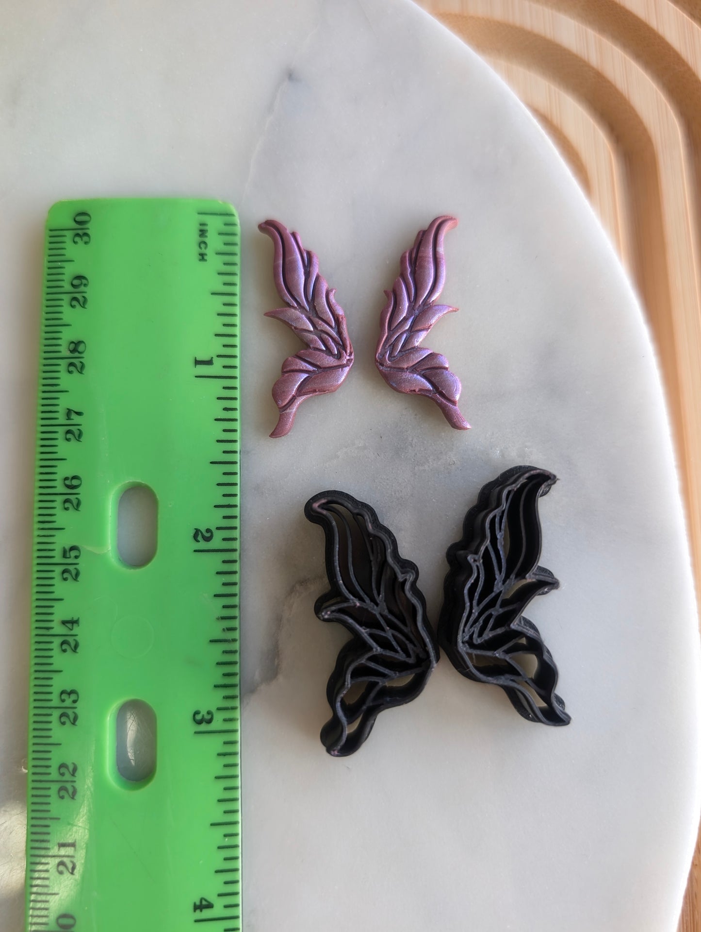 Small Fairy Whimsy Wings - Embossed Detailed Sharp Clay Cutters