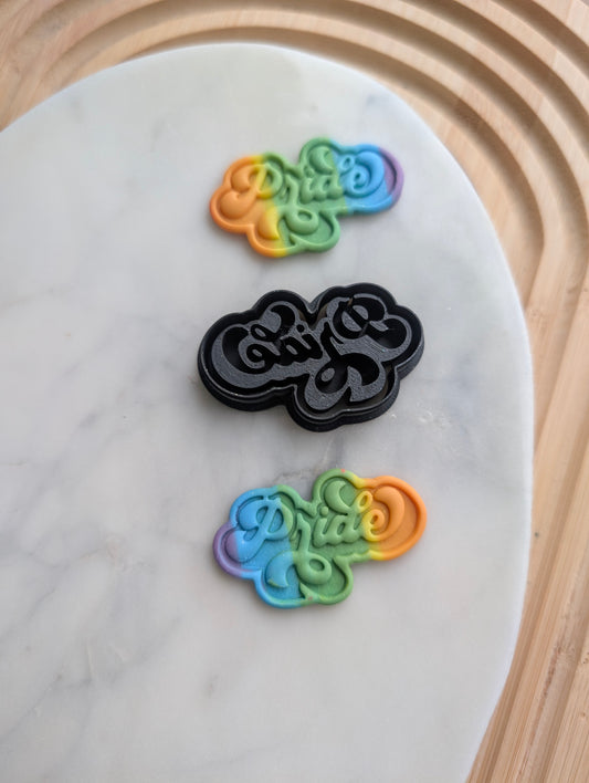 Pride Text Embossed Sharp Cutter for Clay and More