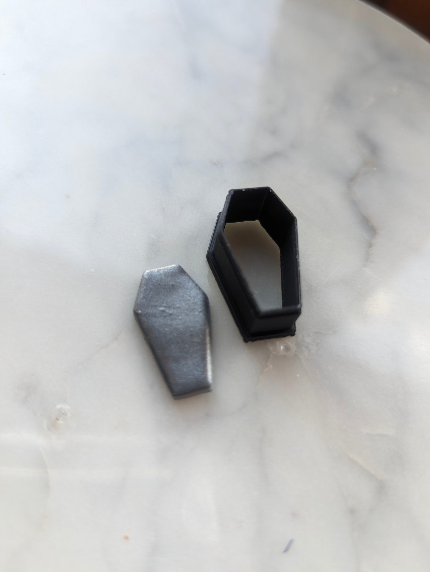 Small Simple Coffin Earring Sharp Clay Cutter