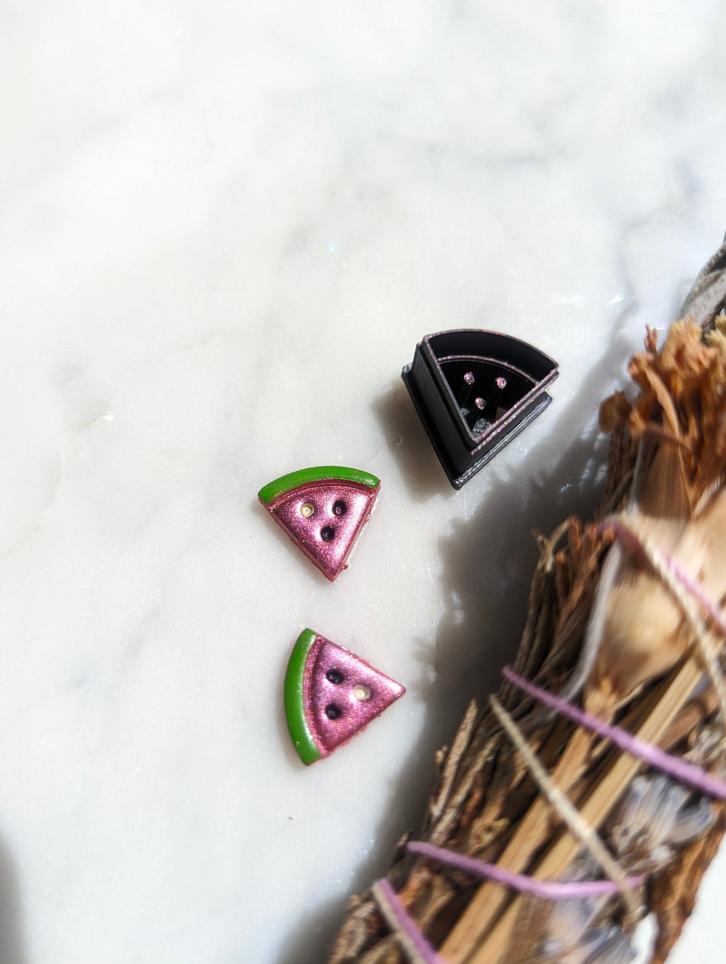 Mini Watermelon Slice Sharp Clay Cutter