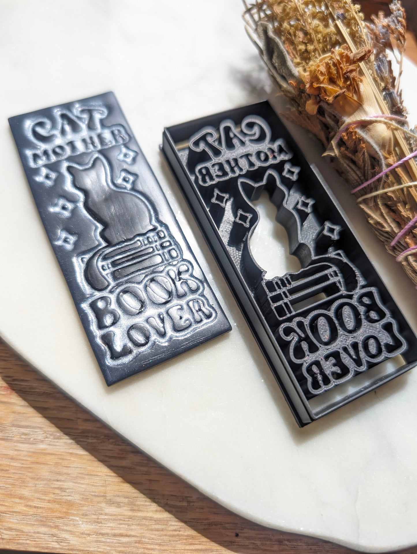 Cat Mother Book Lover Bookmark Sharp Clay Cutter