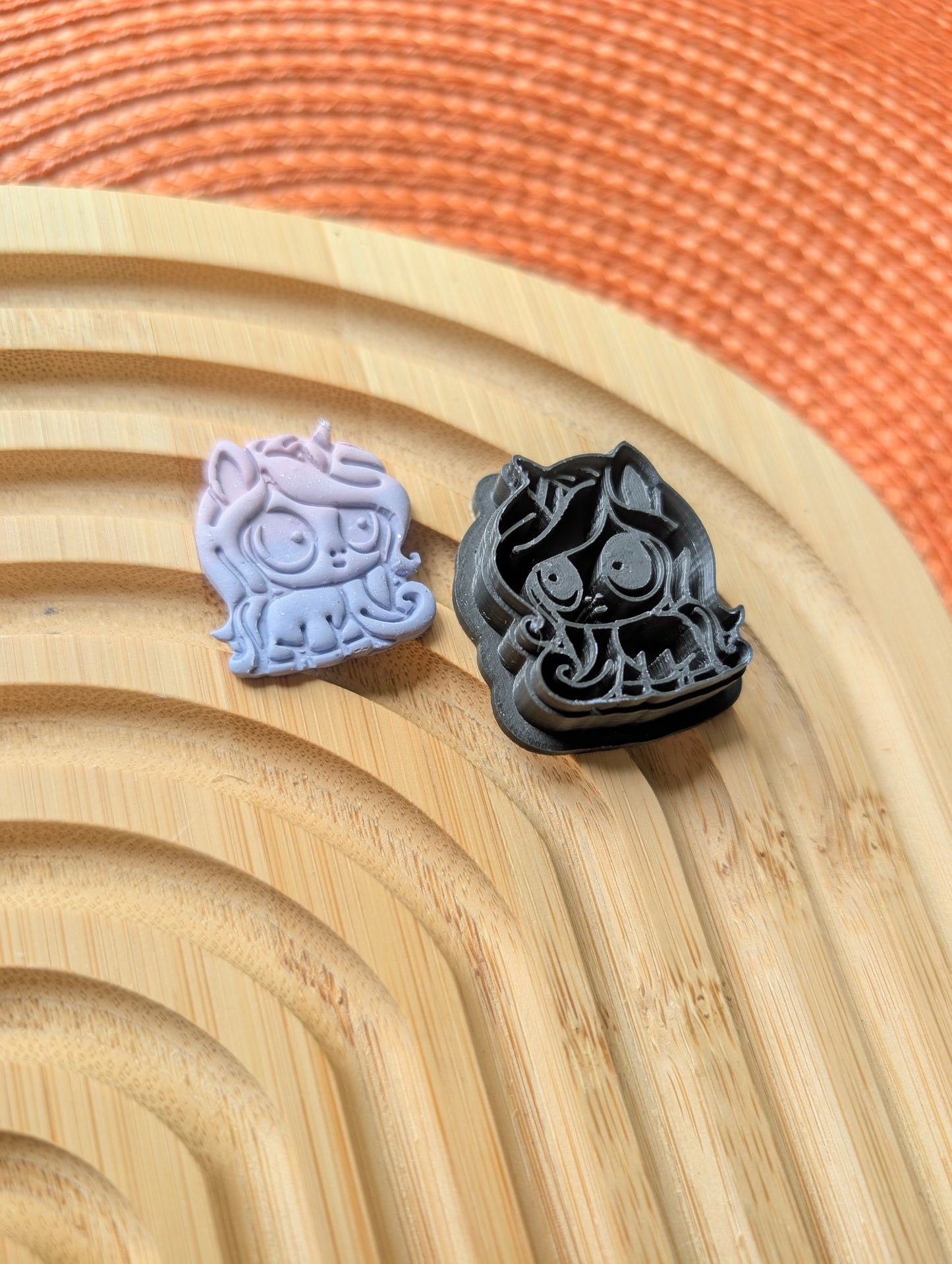 Unicorn Chibi Embossed Sharp Cutter for Clay and More