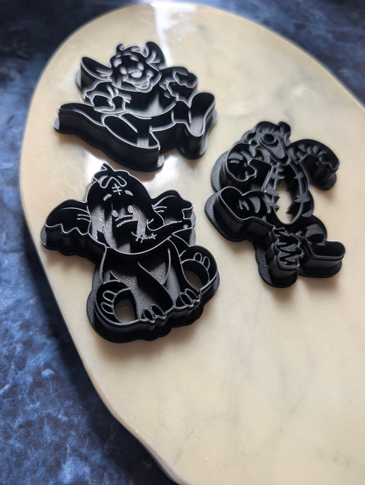 Large Cartoon Storybook Characters by WhimsicalWondears Set of 3