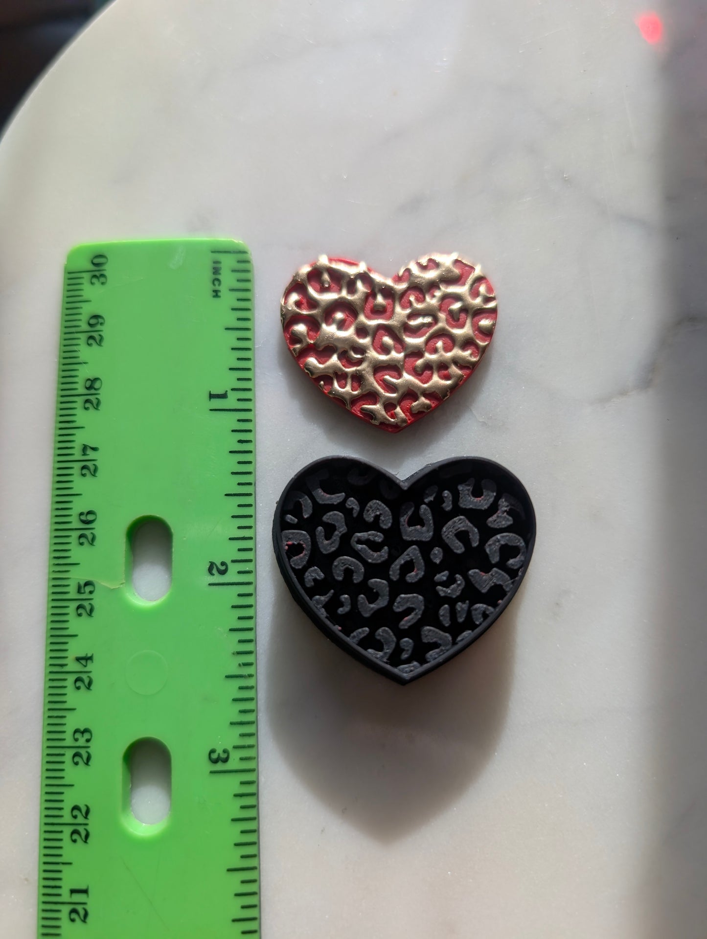 Larger Leopard Print Heart Sharp Clay Cutter