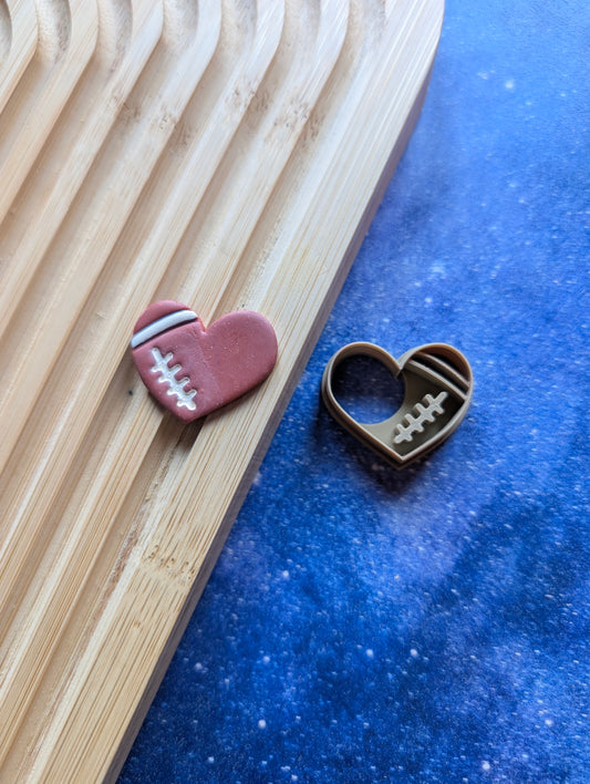 Football Heart Sharp Clay Cutter