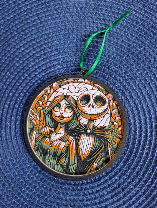 Christmas Nightmare Couple Holiday Ornament