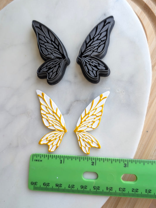 Bumblebee Inspired Fairy Wing - Embossed Detailed Sharp Clay Cutters