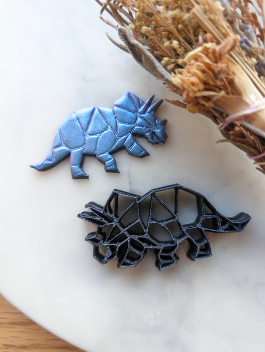 Origami Triceratops Dinosaur Sharp Clay Cutter