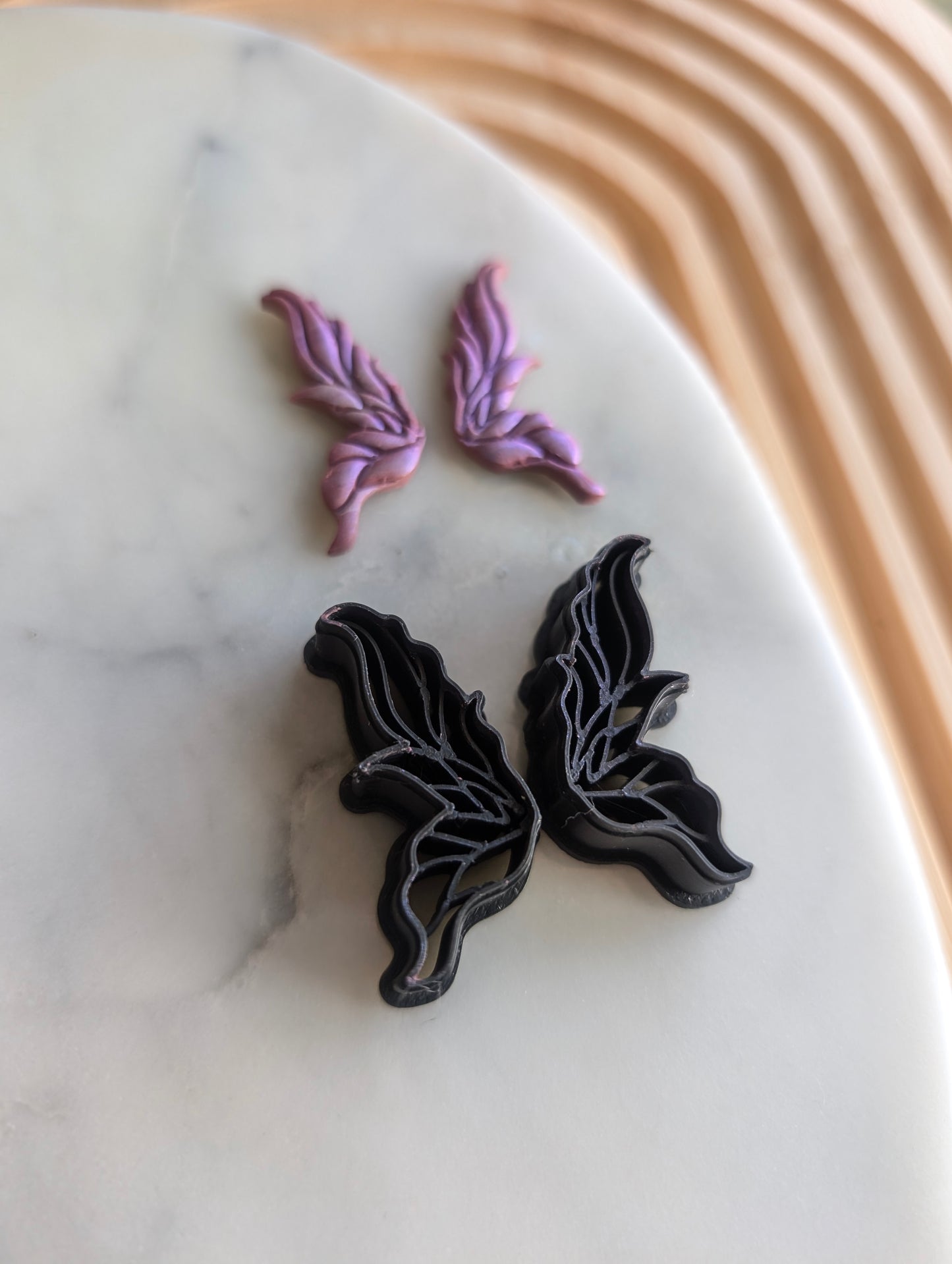 Small Fairy Whimsy Wings - Embossed Detailed Sharp Clay Cutters