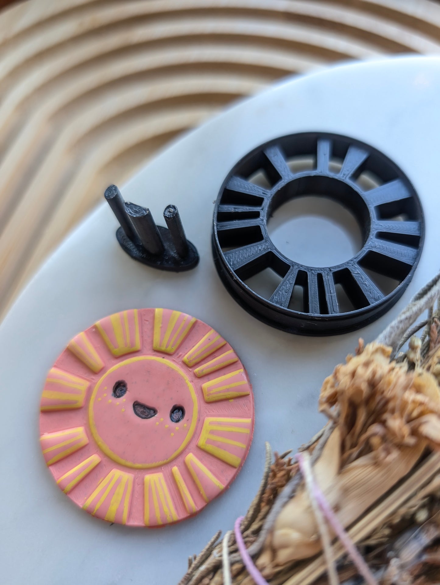 Beaming Sunny Day with Happy Face Cutout Sharp Clay Cutter