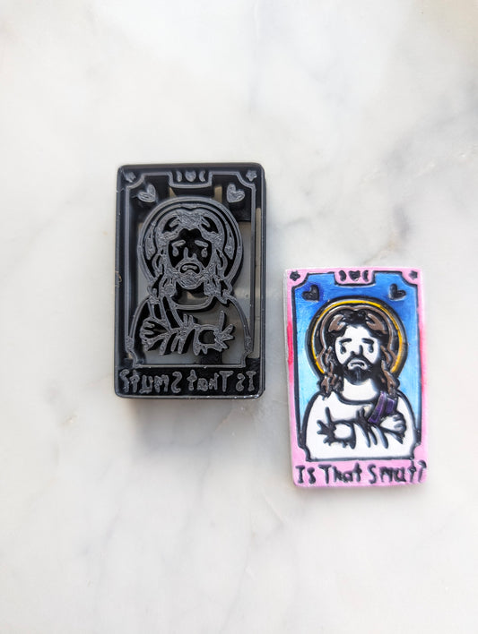 Earring Card of Jesus "Is That Smut" Sharp Clay Cutter
