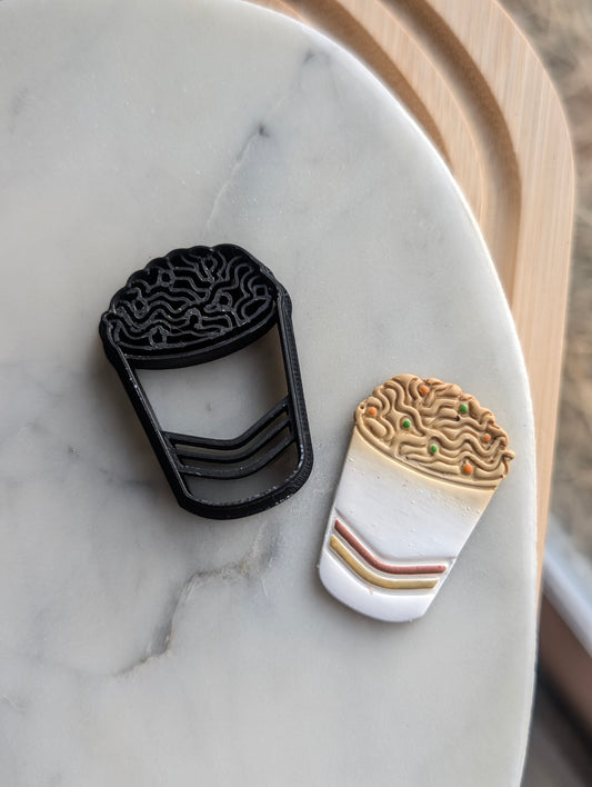 Cup of Stir Fry Noodles Sharp Clay Cutter
