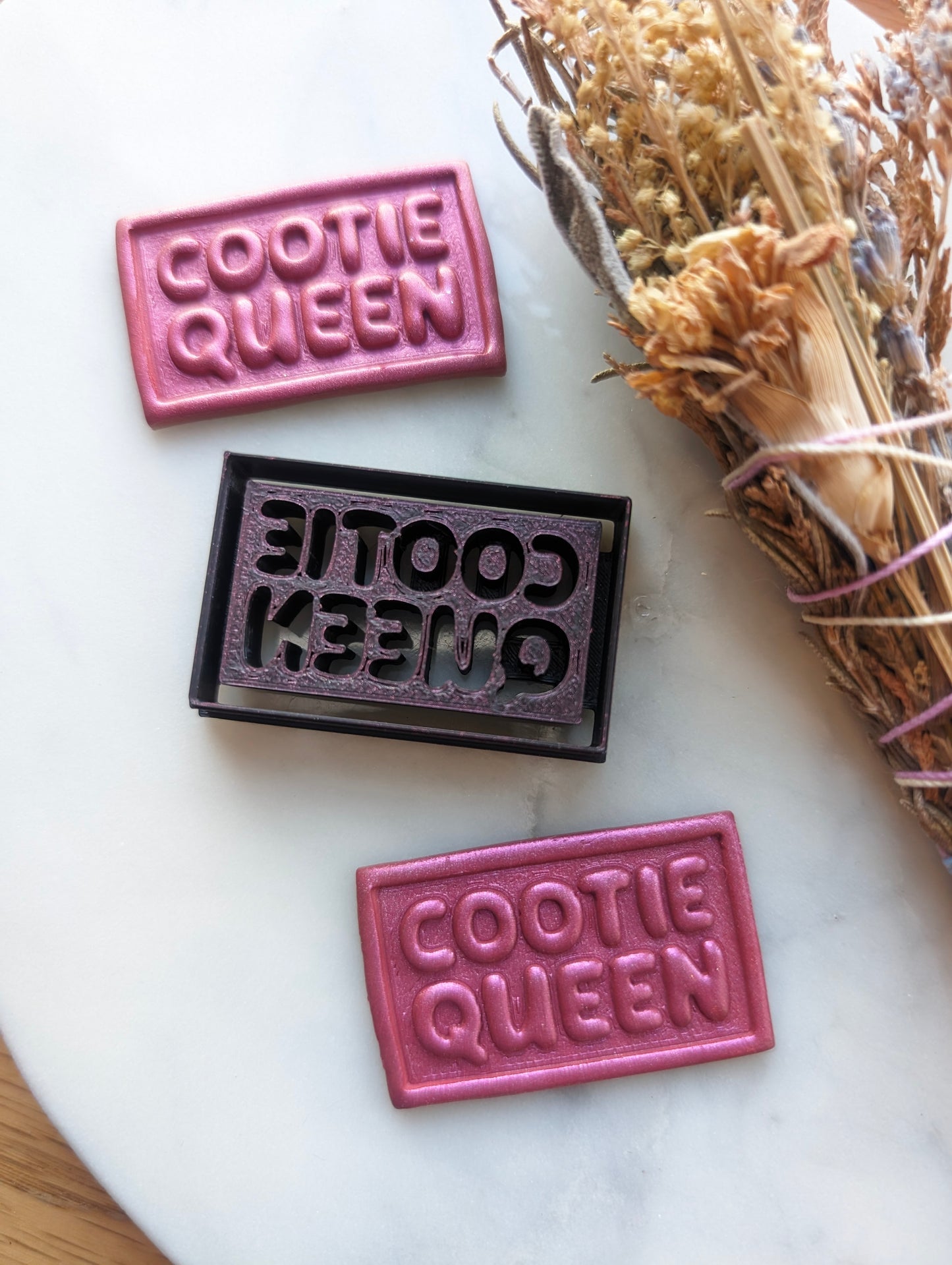 Cootie Queen Embossed Sharp Clay Cutter