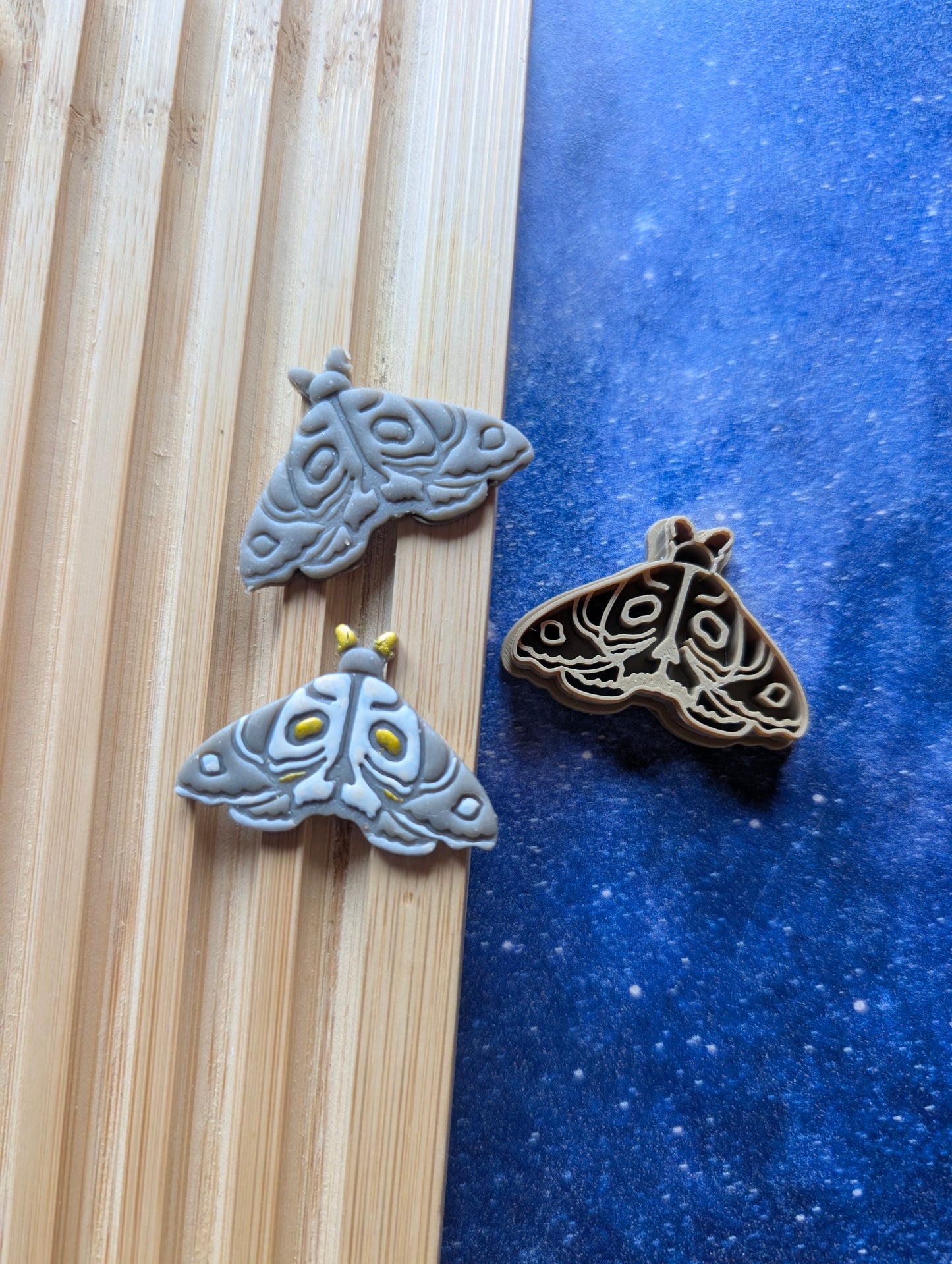 Moth with Skull Hidden on Wings Sharp Clay Cutter
