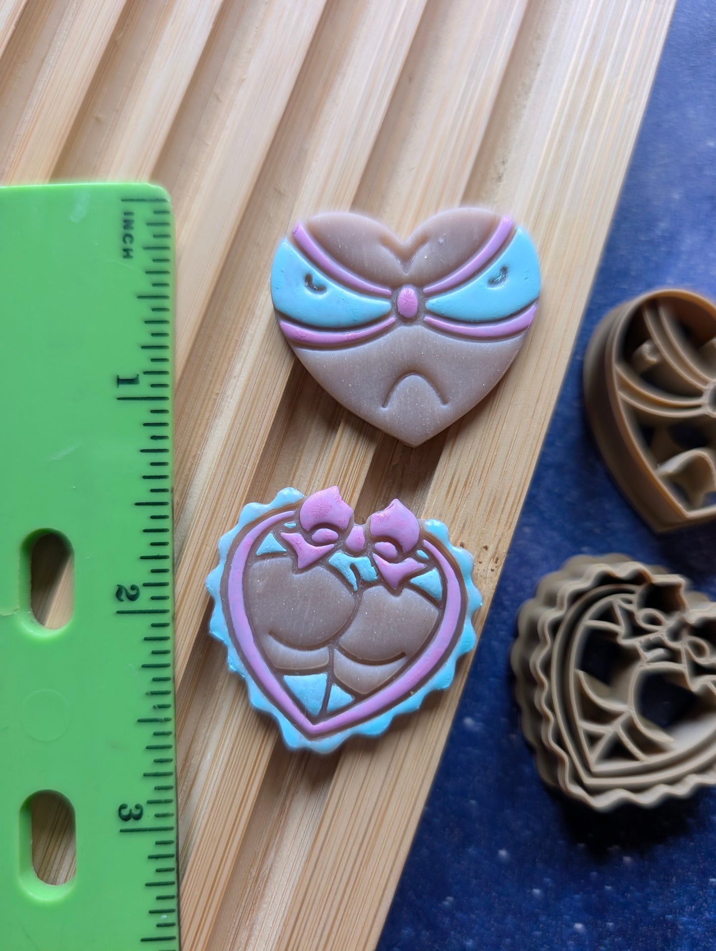 Pair of Hearts Featuring Booty and Boobies Sharp Clay Cutter