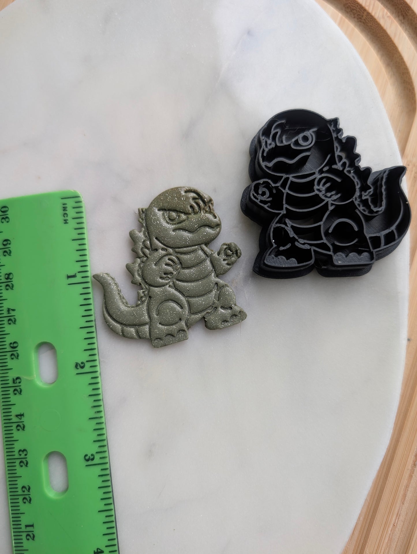 Kaiju Godzilla Standing Neutral Embossed Sharp Cutter for Clay and More